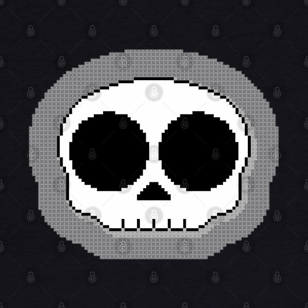 Big eyed skull - PIXEL by adam@adamdorman.com